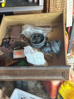 Benchtop Band Saw With Gas Cans And Workshop Tools - Image 5