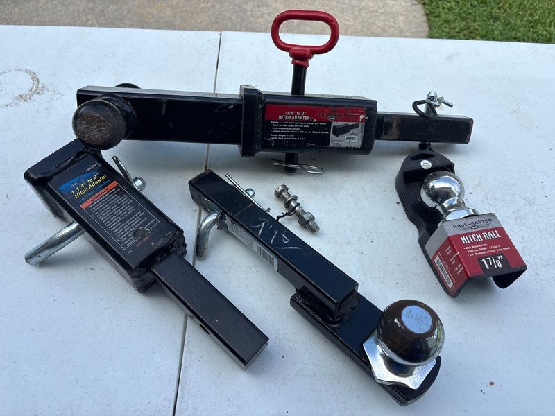 Haul-Master Towing Accessories Lot Hitch Adapters and Hitch Balls