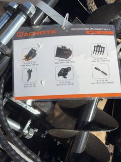 AGT Mini Excavator 6 Piece Attachment Set - Image 4