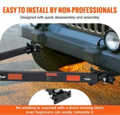 SKYSHALOTow Bar, 5500 lbs. Towing Capacity with Universal Towing Bar, Coupler Fits 2-In. Ball Hitch, 39.4-In. Opening Width - Image 3