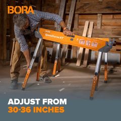 BORA 30 in. to 36 in. Steel Speed Horse XT Adjustable Height Sawhorse with Auto Release Legs (2-Pack) PM-4550T - Image 5