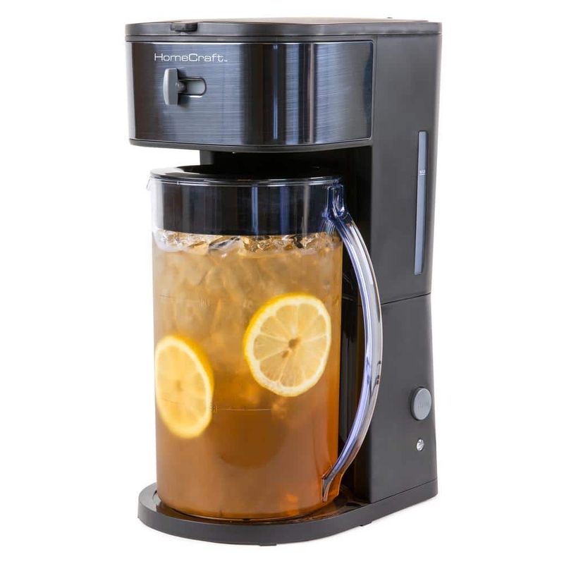 HomeCraft Cafe Ice 12-Cup Black Stainless Steel Iced-Coffee Maker HCIT3BS - Image 1