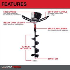 52 cc 2-Cycle Gas 1-Man Earth Auger - Image 2
