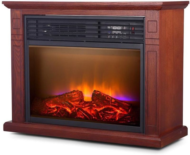 5,120 BTU Electric Fireplace Heater - Image 1