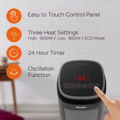 23 in. 1500W Digital Tower Ceramic Heater - Image 2