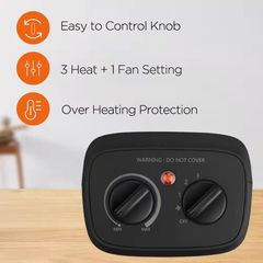 1500W 9 in. Electric Ceramic Space Heater - Image 2