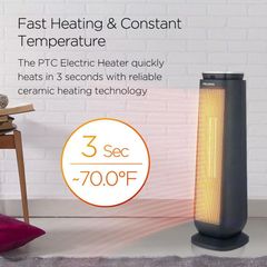 23 in. 1500W Digital Tower Ceramic Heater - Image 3