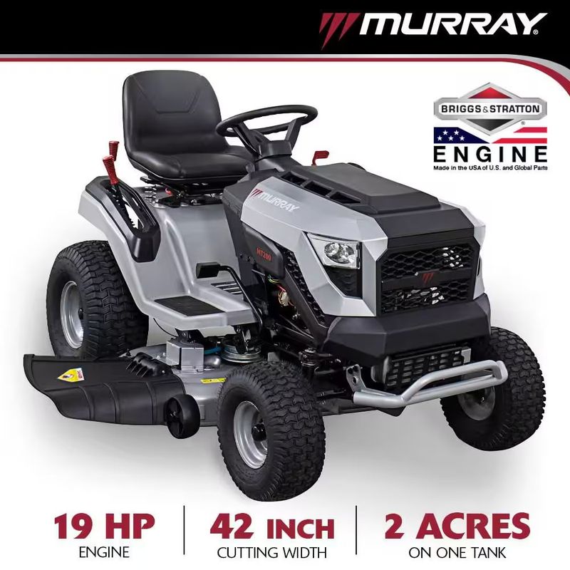 42 in. Automatic Gas Riding Lawn Tractor Mower - Image 1