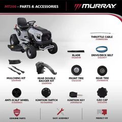 42 in. Automatic Gas Riding Lawn Tractor Mower - Image 8