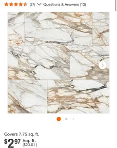 Wenrose Calacatta Topaz 24 in. x 48 in. Polished Porcelain Marble Look Floor and Wall Tile (15.5 sq. ft./case) - Image 2