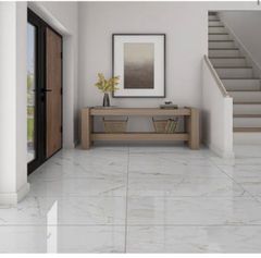 Kesler Marble Avorio 24 in. x 48 in. Polished Porcelain Floor and Wall Tile (15.5 sq. ft./case) - Image 1