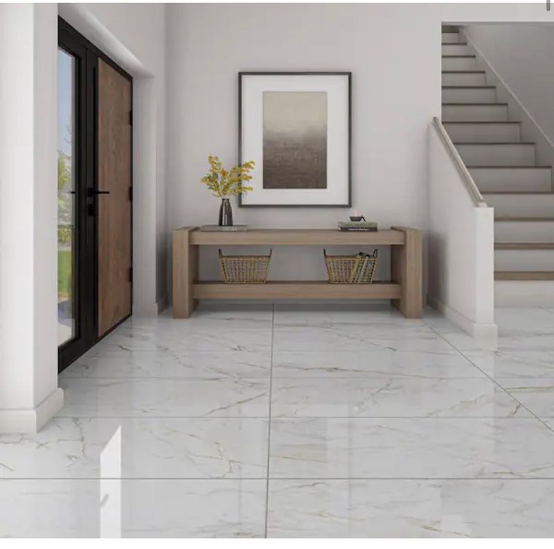 Kesler Marble Avorio 24 in. x 48 in. Polished Porcelain Floor and Wall Tile (15.5 sq. ft./case)