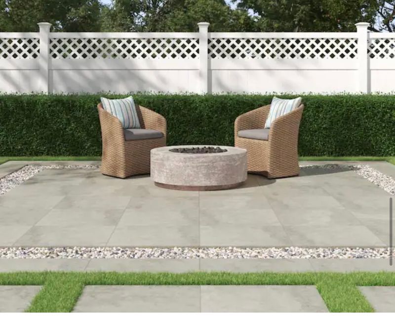 Argento Travertino 2 cm. x 24 in. x 24 in. Matte Porcelain Stone Look Paver Tile (2 Pieces/8 sq. ft. /case)