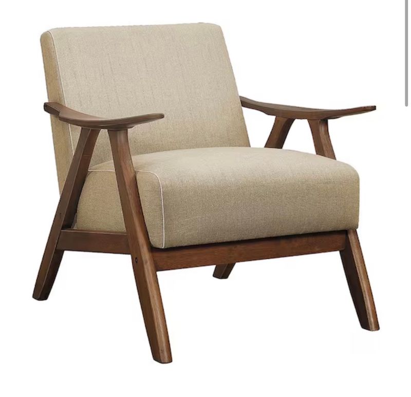 Solid Wood Frame Accent Chair