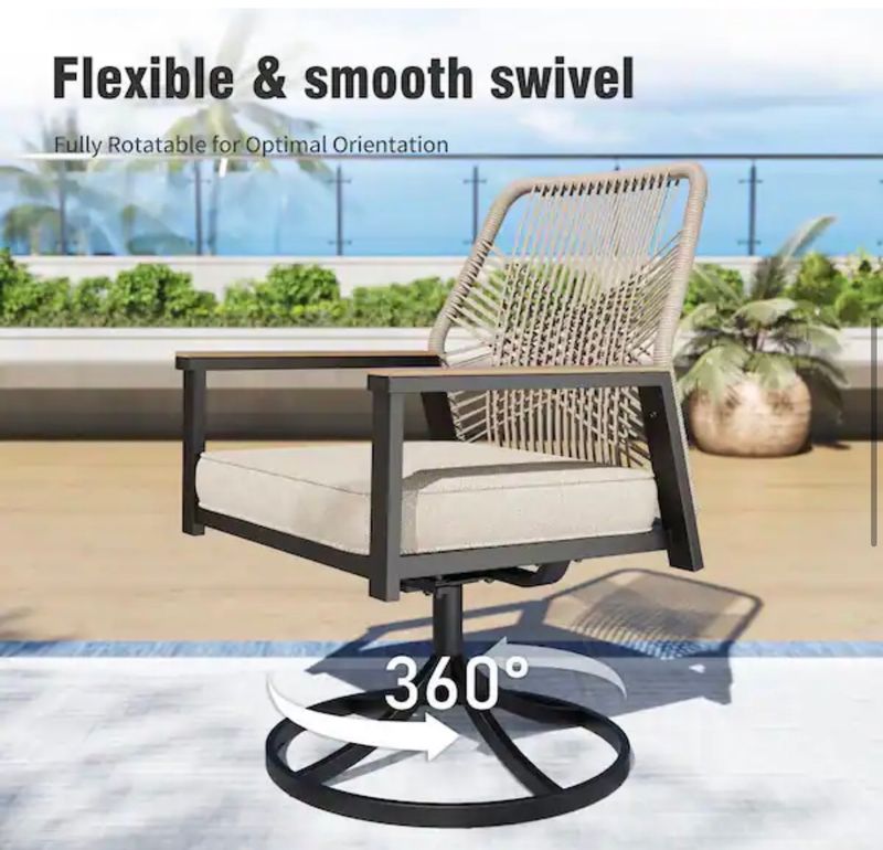 Patio Dining Swivel Chair