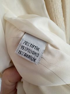 Sübiş Özel Beaded Cream Mohair Cardigan - Image 5