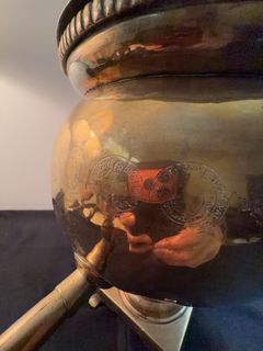 Turkish Brass Samovar with Engraved Medallions - Image 5
