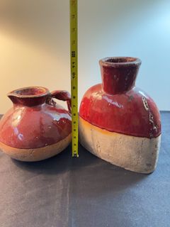 Heavy Terracotta Glazed Table Vessels - Image 5
