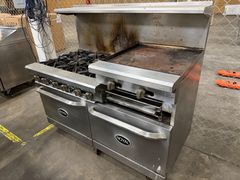 Royal Commercial Range With Griddle and Ovens on Casters - Image 1