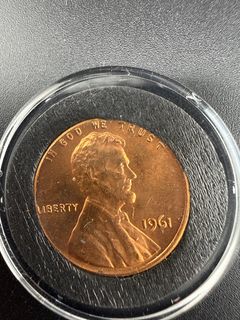 1961 Uncirculated Washington Quarter, Roosevelt Dime and Lincoln Penny  - Image 6