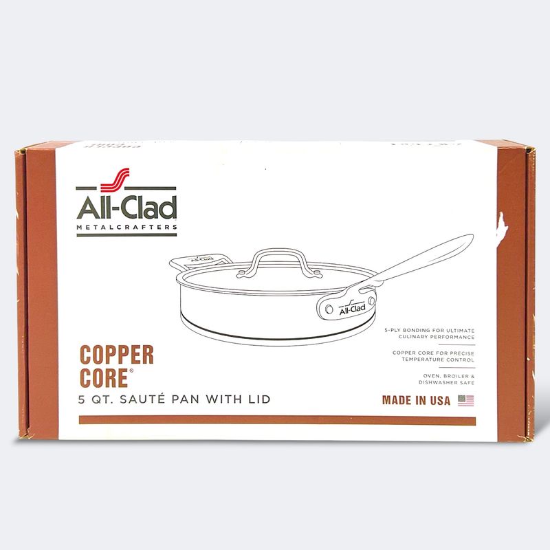 All Clad Copper Core 5Qt Saute Pan With Lid