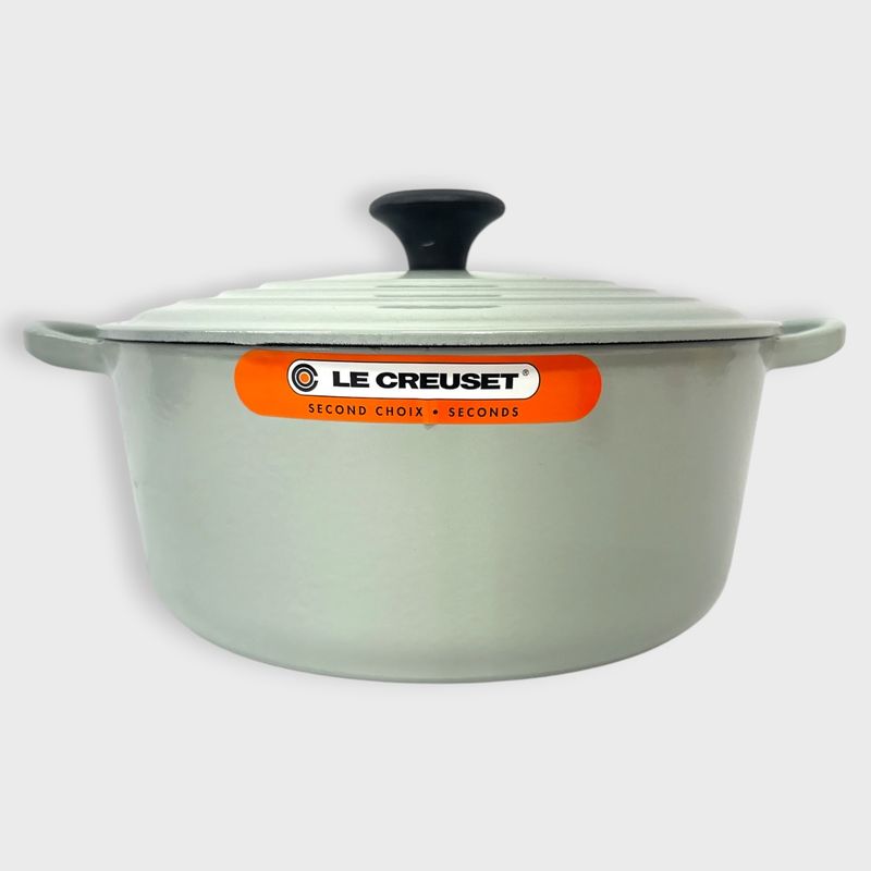 Le Creuset Enameled Cast Iron Round Dutch Oven with Lid Sage Green