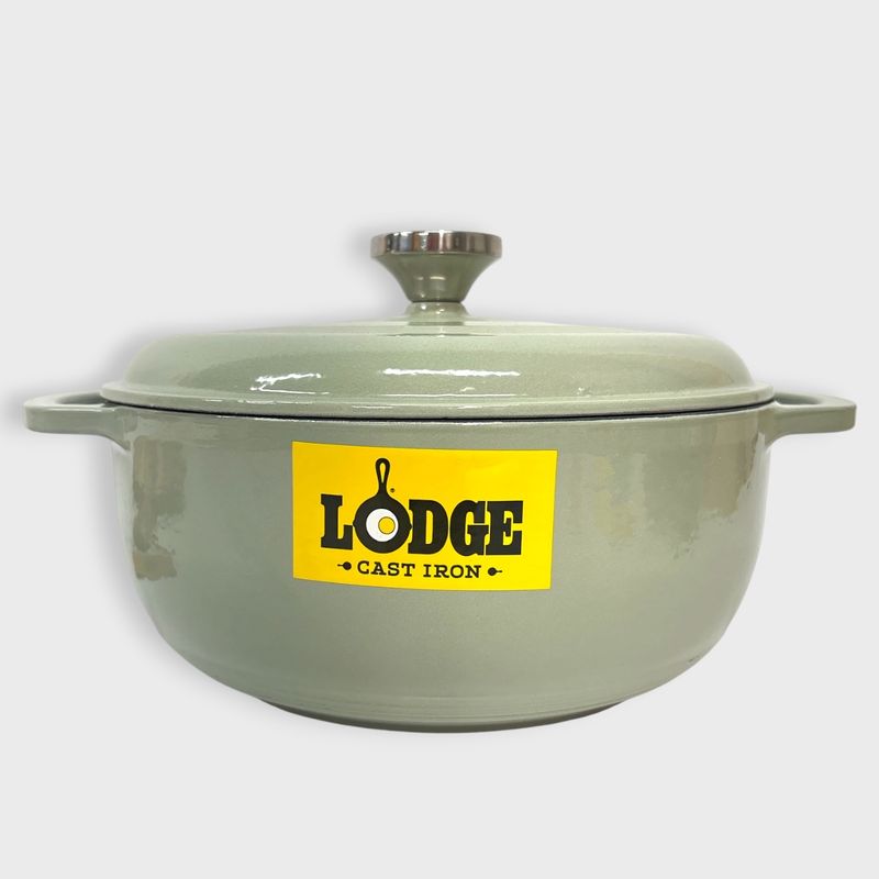 Lodge Enameled Cast Iron Round Dutch Oven with Lid
