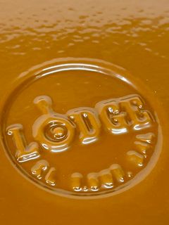 Lodge Enameled Cast Iron Covered Casserole Dutch Oven Orange - Image 2