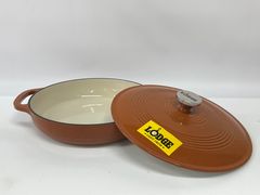 Lodge Enameled Cast Iron Covered Casserole Dutch Oven Orange - Image 3