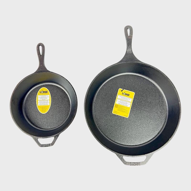 Pair Lodge Cast Iron Skillets
