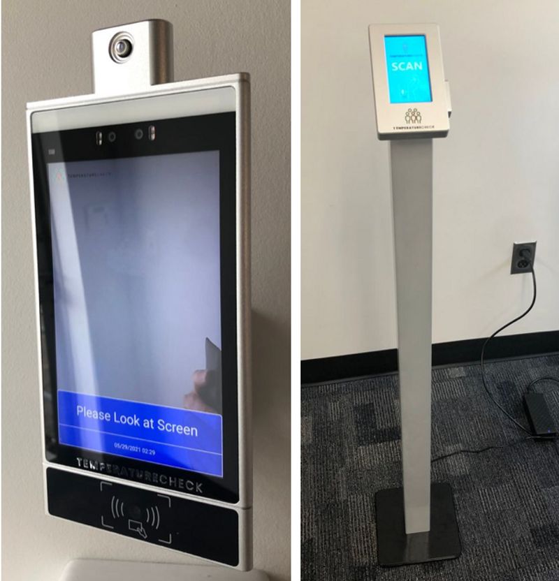 M30714 New In Box Temperature Check Scanning Kiosks Auction Silver Springs, MD banner