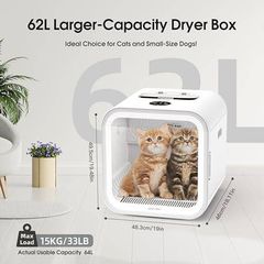 Automatic Ultra Quiet 62L Pet Dryer Box - Image 4