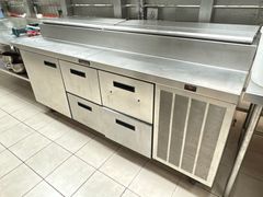 Stainless Refrigerated Chef Base with Drawers - Image 1