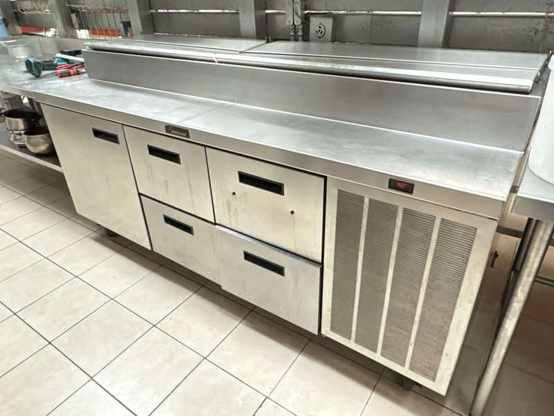 Stainless Refrigerated Chef Base with Drawers - Image 1