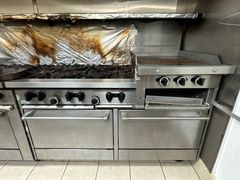 Commercial Gas Range With Griddle And Ovens - Image 1