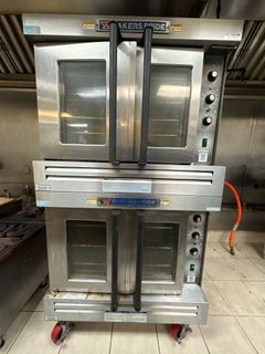 Double Stack Commercial Convection Ovens on Casters - Image 1
