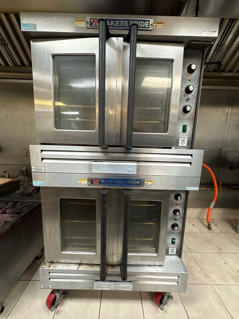 Double Stack Commercial Convection Ovens on Casters - Image 1