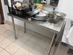 Stainless Steel Work Table with Adjustable Legs - Image 2