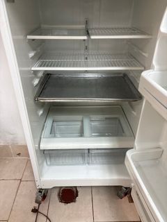 White Top-Freezer Refrigerator with Shelves - Image 3