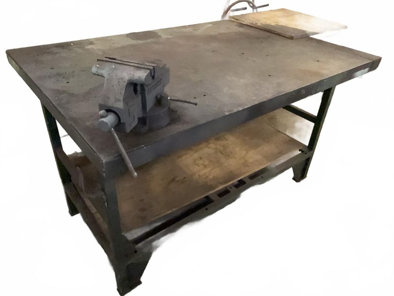 Steel Workbench with Craftsman 5 Vise - Image 1