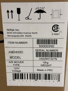 Air Mover, Nib, 120V, 10kg, AM2400D - Image 3