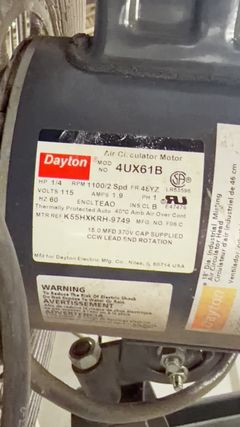 Dayton Industrial Air Circulator Fan 4UX61B - Image 4