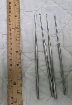 Surgical Instrument Miltex Stainless Steel Curettes, Set of 4 - Image 1