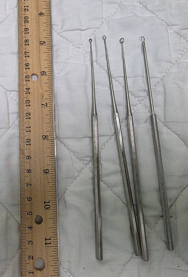 Surgical Instrument Miltex Stainless Steel Curettes, Set of 4 - Image 1