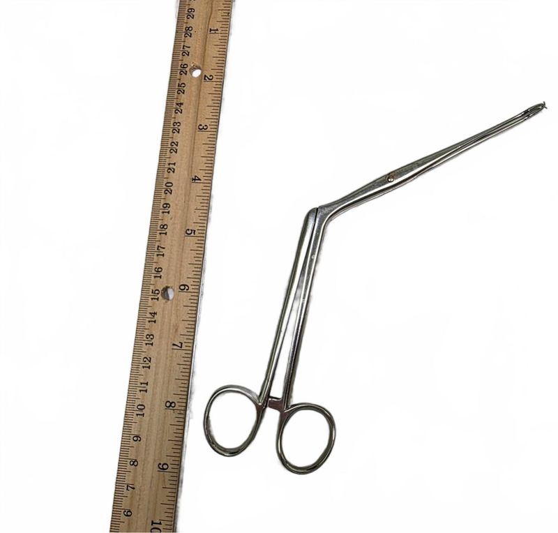 Surgical Instrument Stainless Steel Alligator Sharp Allis Forceps, ~9" - Image 1