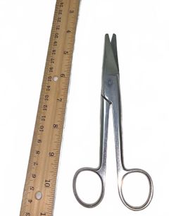 Surgical Instrument Stainless Steel Serrated Straight Mayo Scissors, 6.5" - Image 1