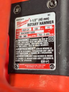 Rotary Hammer Drill, 1-1/2in - Image 3