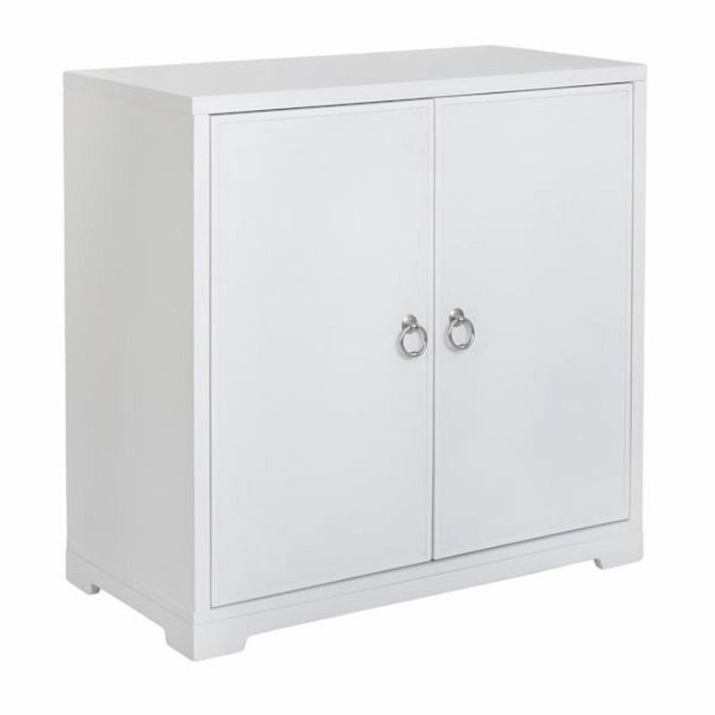 Providence Clara 2-Door Cabinet, White Wood - Image 1
