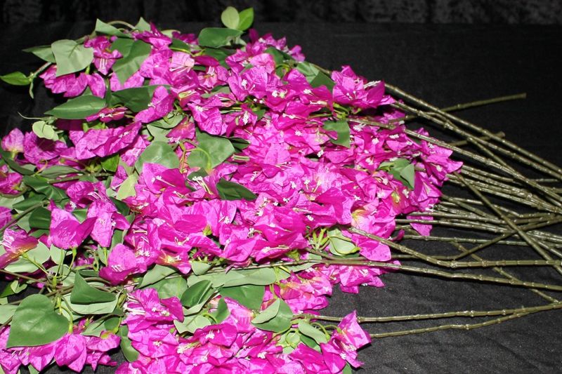 Artificial Hot Pink Bougainvillea 30 Stems Lot