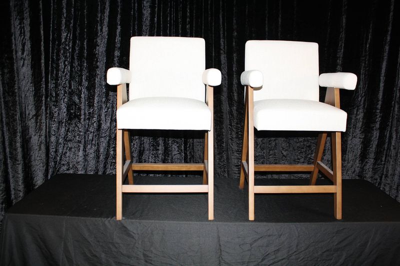 Director's Style Modern Upholstered Armchairs